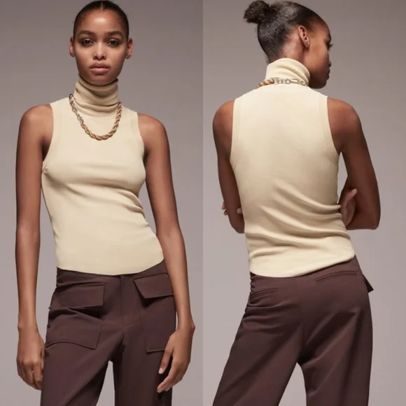 Zara Tops Zara Turtleneck Tank Top Poshmark